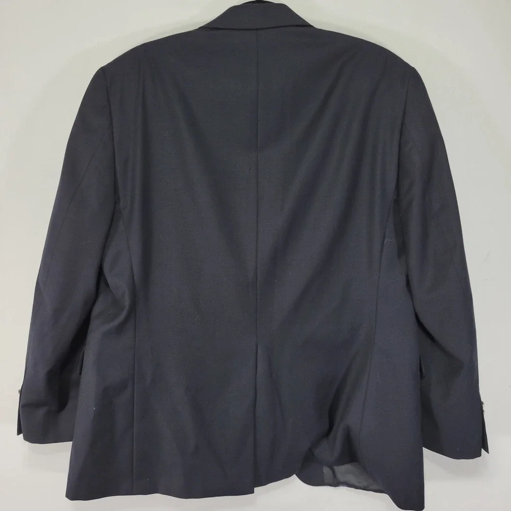 Michael Kors Men's Sport Coat‎ Blazer Two Button Navy Blue Twill Wool Size 40S